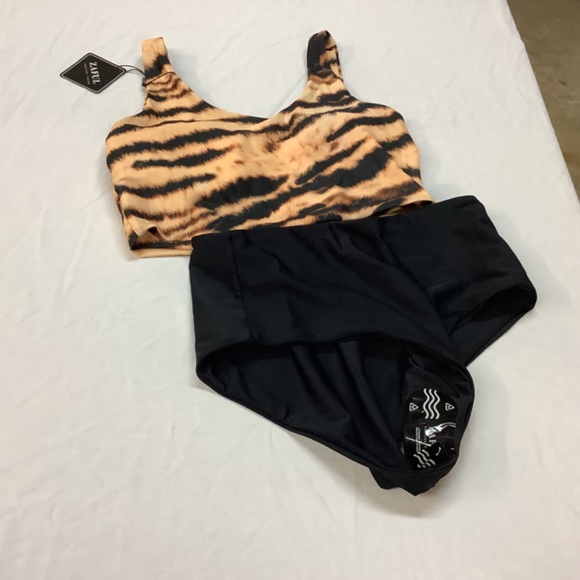 Zaful animal print high waist two piece bikini set size large NWT - Picture 7 of 8
